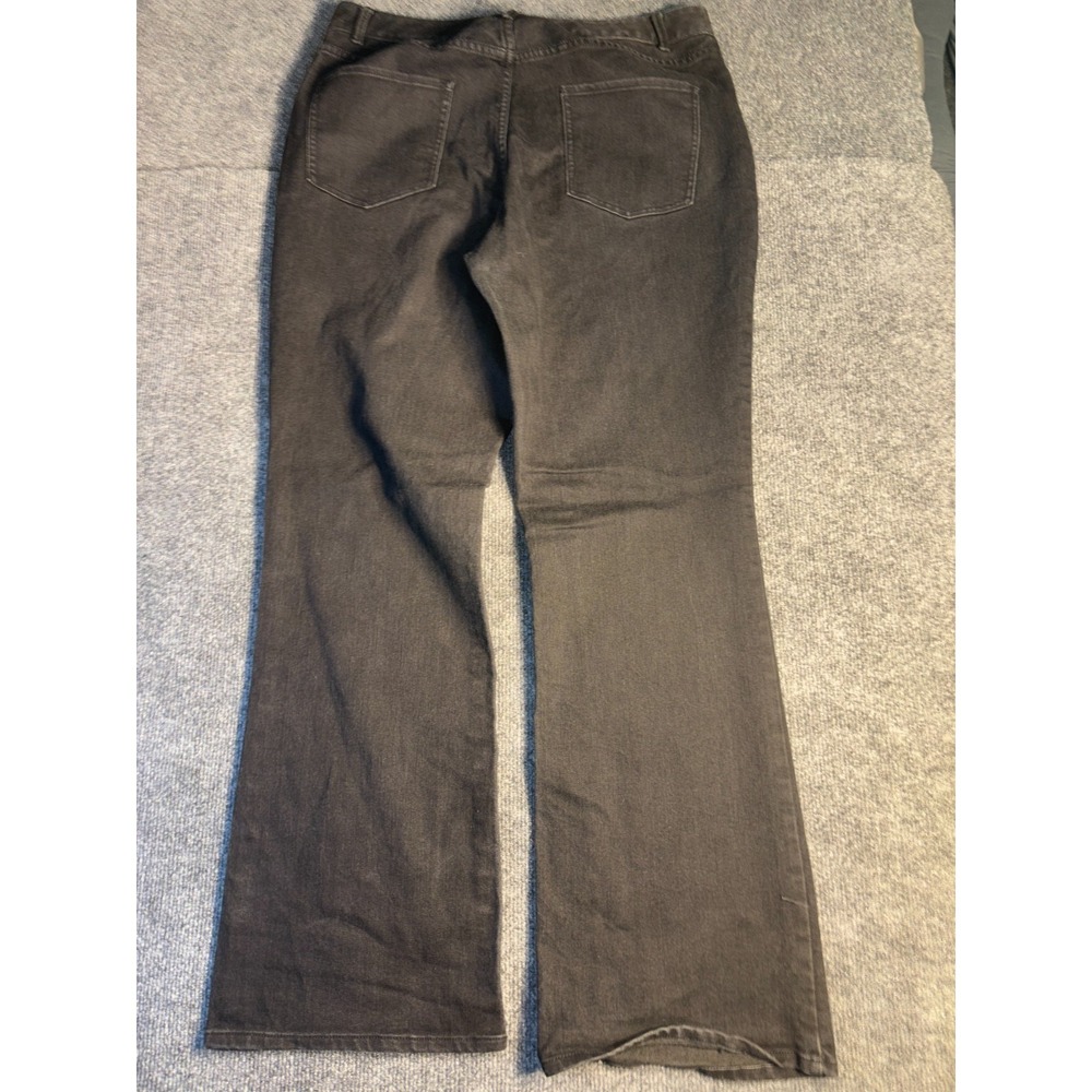 Coldwater Creek Bootcut Jeans Womens 12 Black Denim Stretch Dark Wash Low Waist - Picture 3 of 12